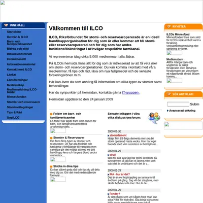 ILCO Magasinet startsida 2009