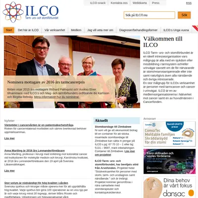 ILCO Magasinet startsida 2016