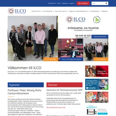 ILCO Magasinet startsida 2019