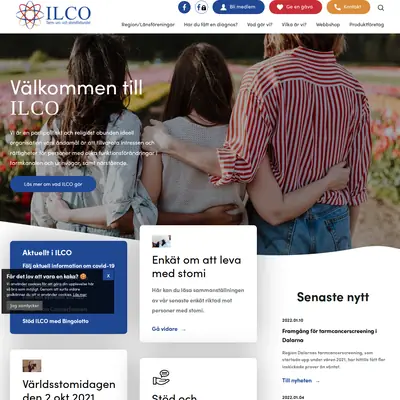 ILCO Magasinet startsida 2022