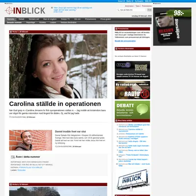 Inblick startsida 2010