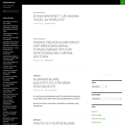 Industrinytt startsida 2021