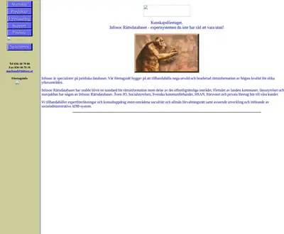www.infosoc.se startsida 1999