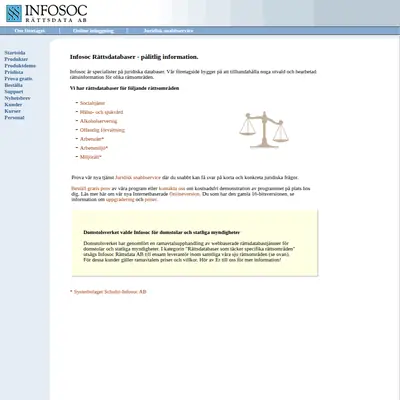 www.infosoc.se startsida 2004