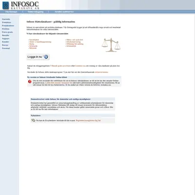 www.infosoc.se startsida 2006