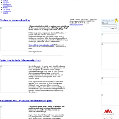 www.infosoc.se startsida 2011