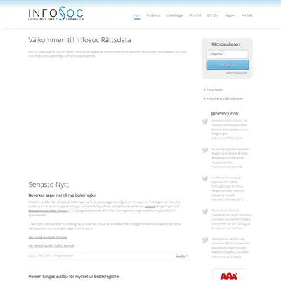 www.infosoc.se startsida 2017