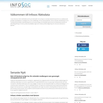 www.infosoc.se startsida 2018