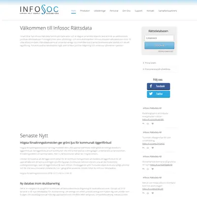 www.infosoc.se startsida 2019