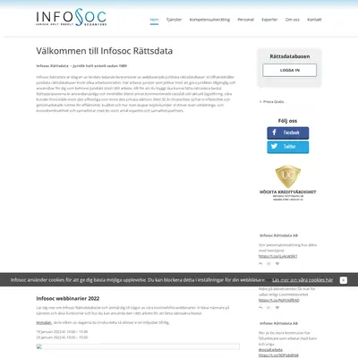 www.infosoc.se startsida 2022