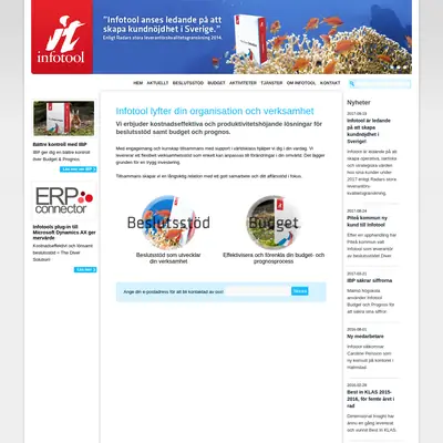 Infotool Nytt startsida 2018