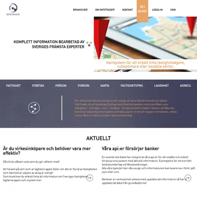 InfoTrader, infotrader.se startsida 2023