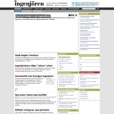 Ingenjören startsida 2012