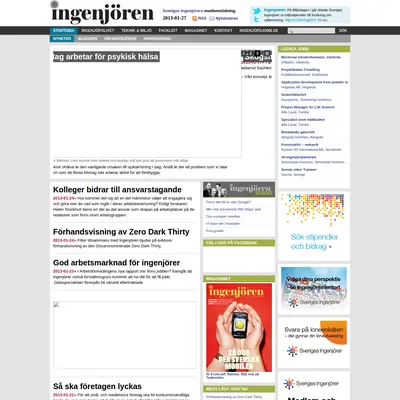 Ingenjören startsida 2013