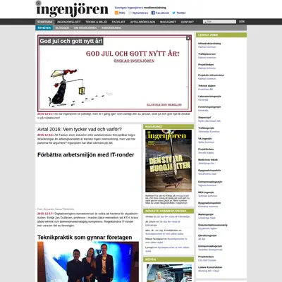 Ingenjören startsida 2016