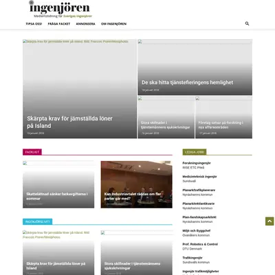 Ingenjören startsida 2018