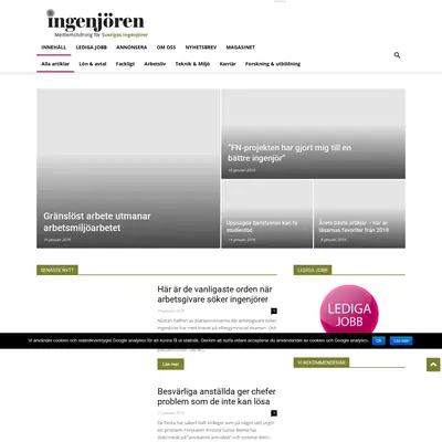 Ingenjören startsida 2019