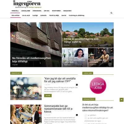 Ingenjören startsida 2020