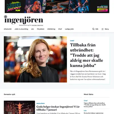 Ingenjören startsida 2026