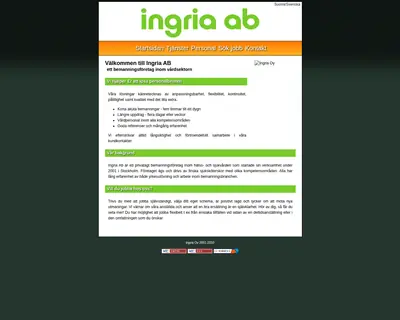 Ingria startsida 2011