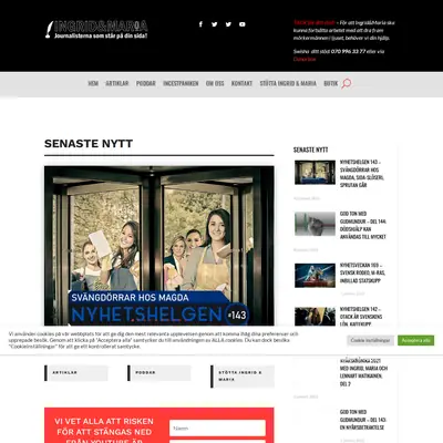 www.ingridochmaria.se startsida 2022