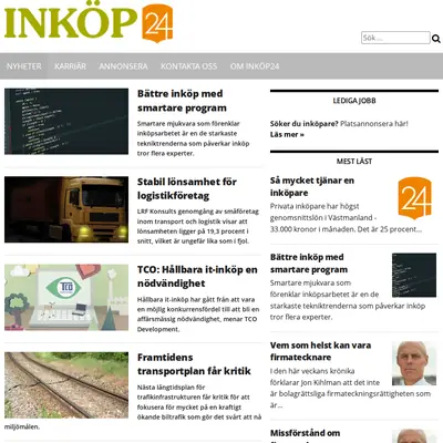 Inköp24 startsida 2016