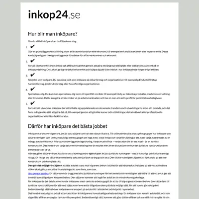 Inköp24 startsida 2024
