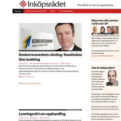 inkopsradet.se startsida 2015
