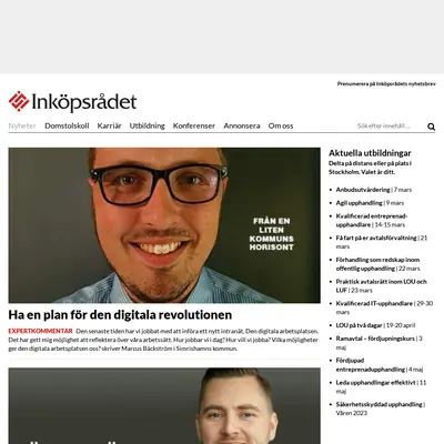 inkopsradet.se startsida 2023