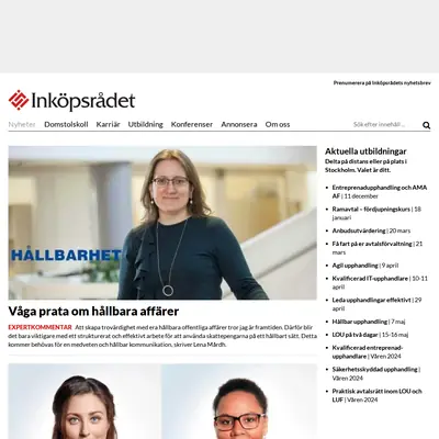 inkopsradet.se startsida 2024
