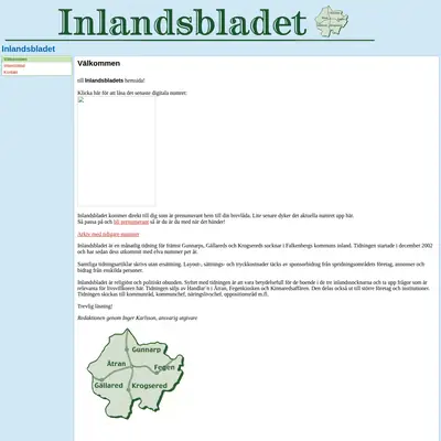 Inlandsbladet startsida 2020