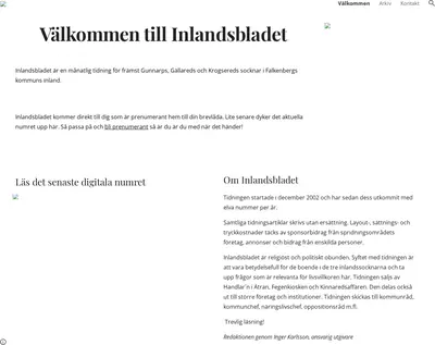 Inlandsbladet startsida 2022