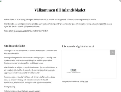 Inlandsbladet startsida 2023