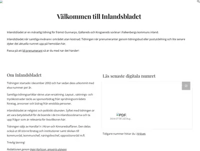Inlandsbladet startsida 2025