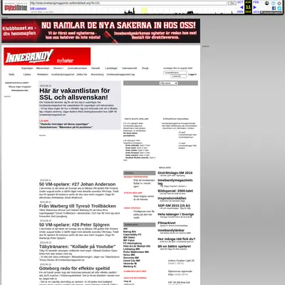 www.innebandymagazinet.se startsida 2011