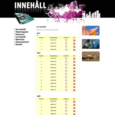 www.innehall.se startsida 2011