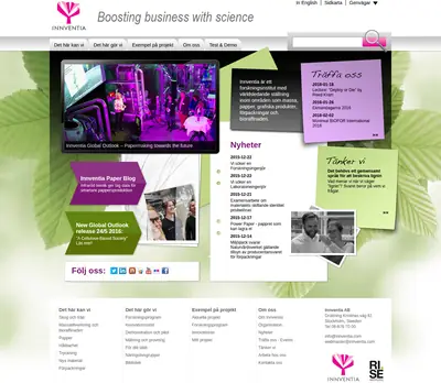 Innventia startsida 2016