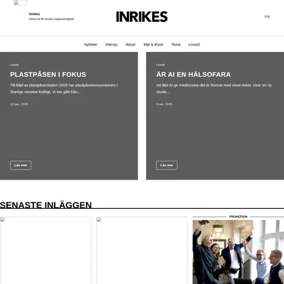 inrikesmagasin.se startsida 2025