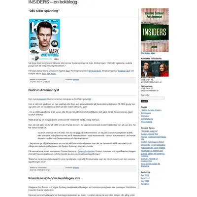 insiderboken.se startsida 2010