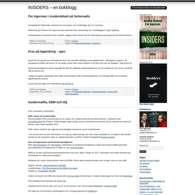 insiderboken.se startsida 2012