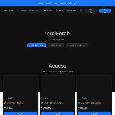 intelfetch.net startsida 2025