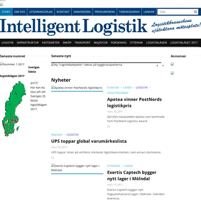 Intelligent Logistik startsida 2017