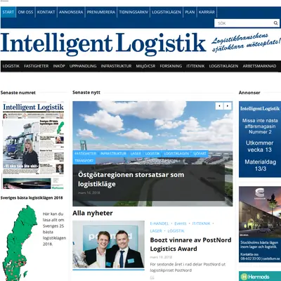 Intelligent Logistik startsida 2018