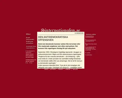 Internationalen startsida 2004