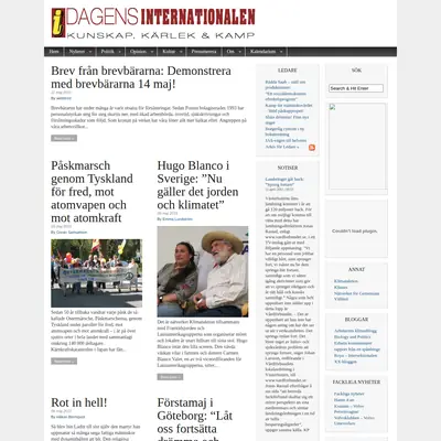 Internationalen startsida 2011