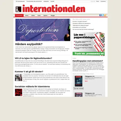 Internationalen startsida 2012