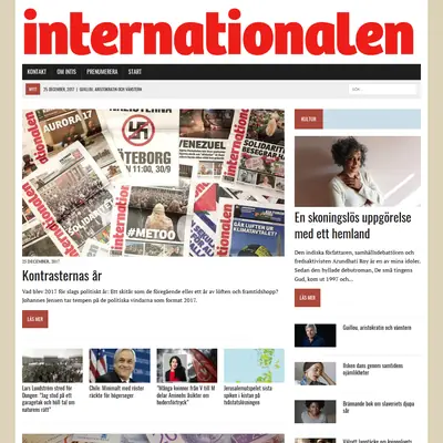 Internationalen startsida 2018