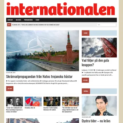 Internationalen startsida 2019
