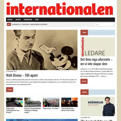 Internationalen startsida 2020