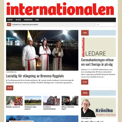 Internationalen startsida 2021